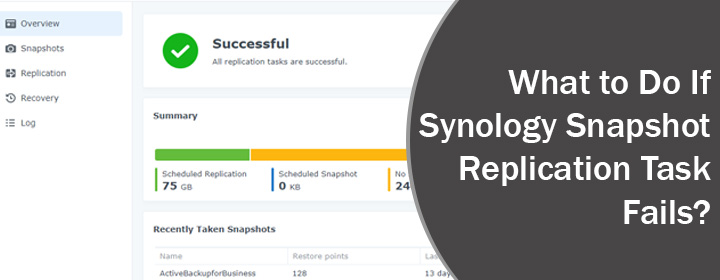 If Synology Snapshot Replication Task Fails